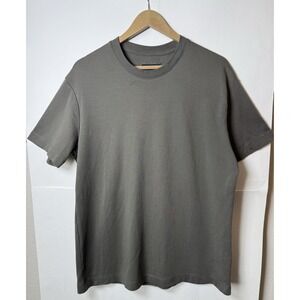 Porter & Ash Comfort Fit Dark Green Short Sleeve Cotton Crewneck T Shirt Large